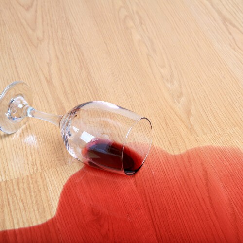 Red wine spill on laminate | Rockford Floor Covering