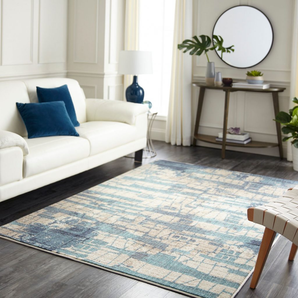 Area rug in living room | Rockford Floor Covering